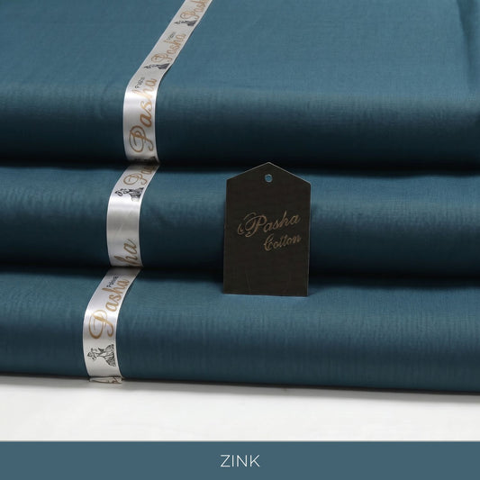 PASHA Premium Quality Soft Cotton Unstitched Suit for Men | Zinc