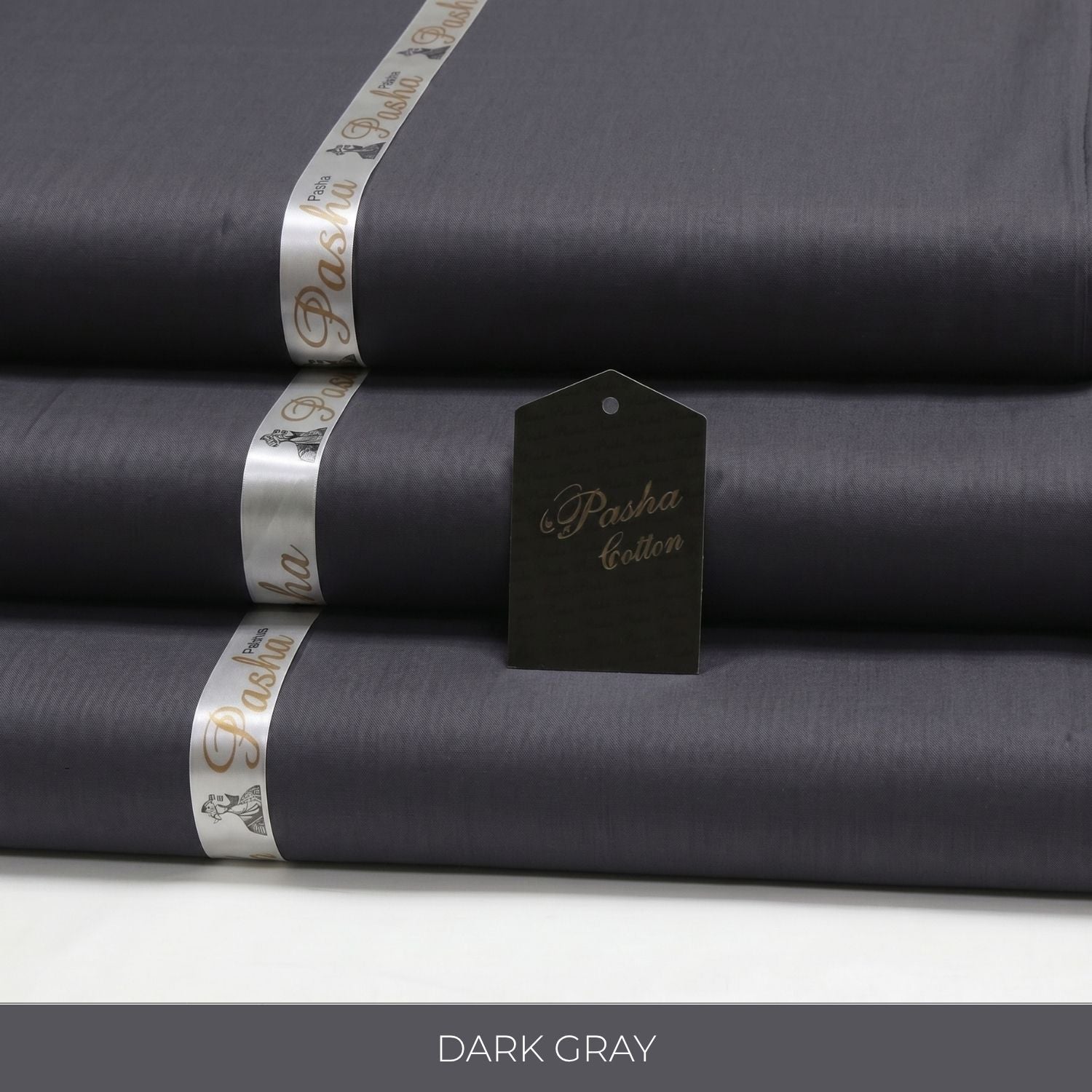 PASHA Premium Quality Soft Cotton Unstitched Suit for Men | Dark Gray