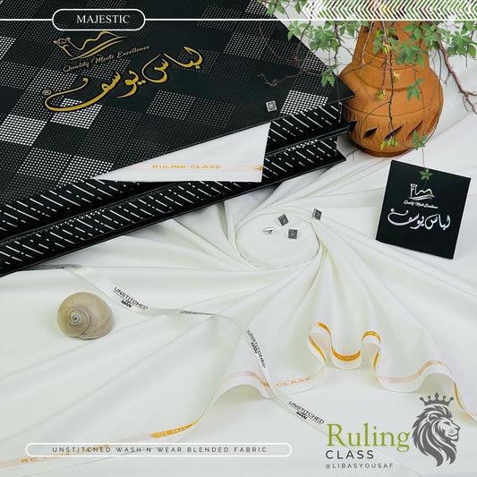 Ruling Class by Libas-e-Yousaf | Premium Quality | Wash and Wear Unstitched Suit for Men | Majestic | LYRC-06