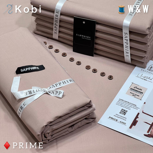 Sapphire Prime Wash and Wear Unstitched Suit Fabric for Men | Premium Ready-to-Stitch | Kobi | SWMS-03