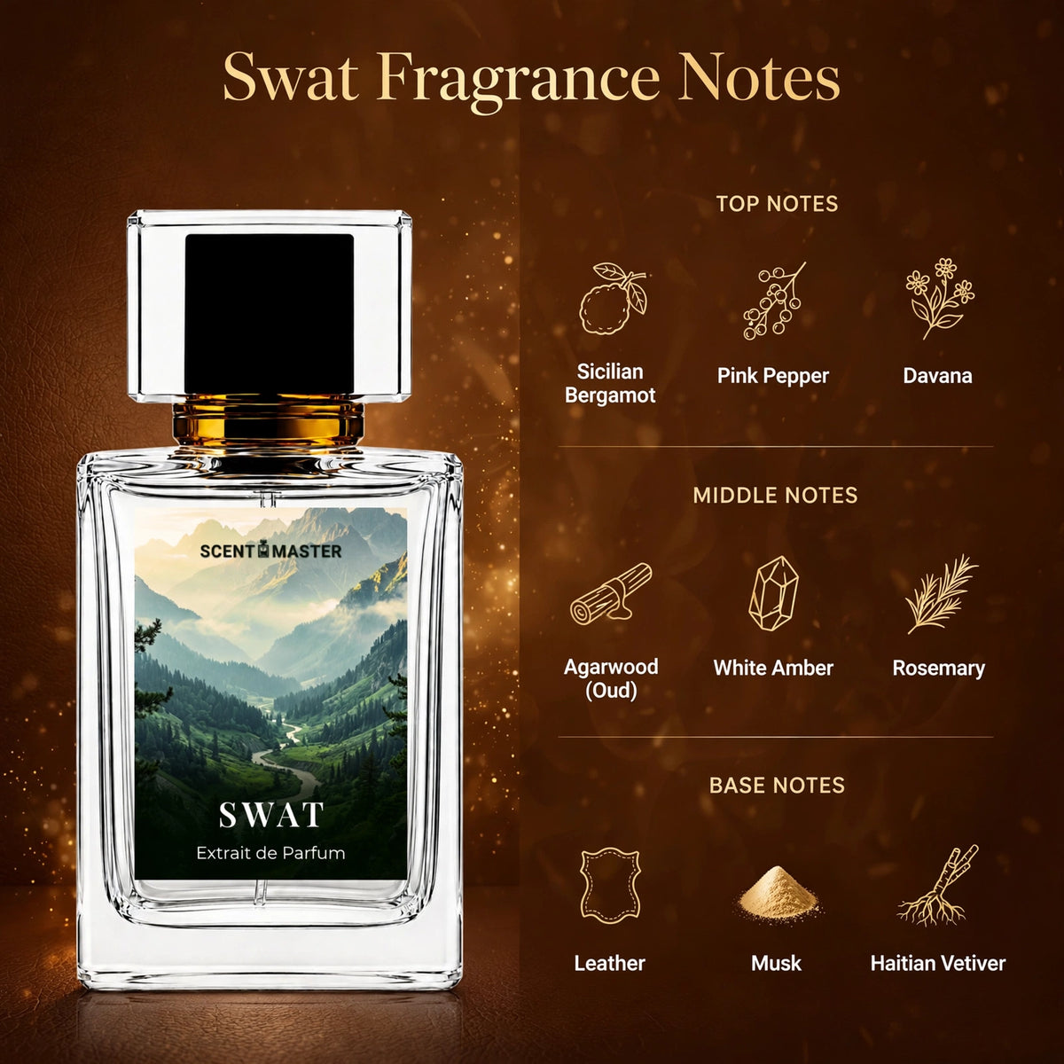 Swat Perfume Fragrance Notes Infographic by Scent Master