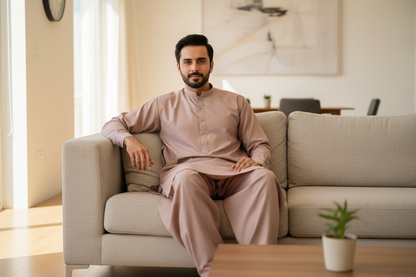 Comfortable Tea Pink Shalwar Kameez - Modern Home Lounge