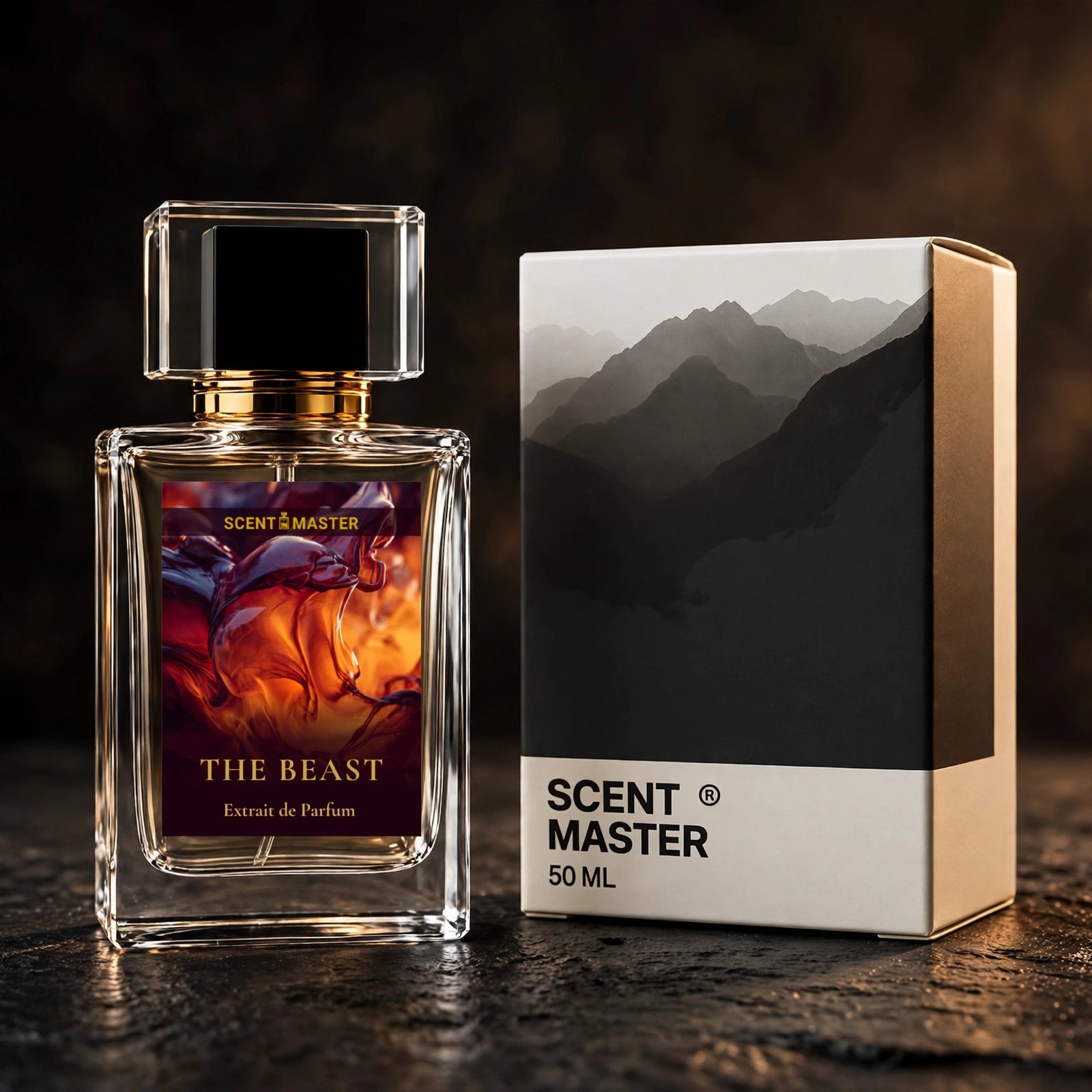 The Beast perfume bottle and packaging box by Scent Master