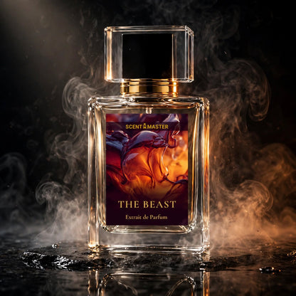 The Beast perfume cinematic bottle shot by Scent Master