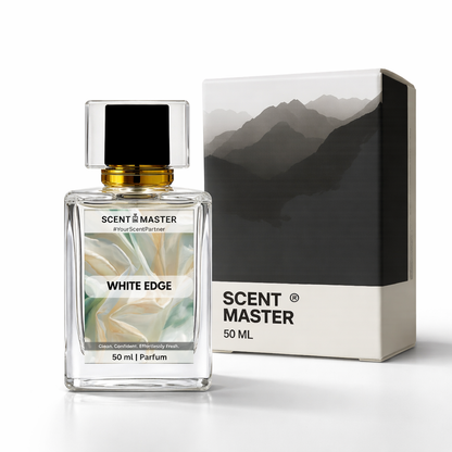 Scent Master White Edge perfume bottle and packaging on a white background