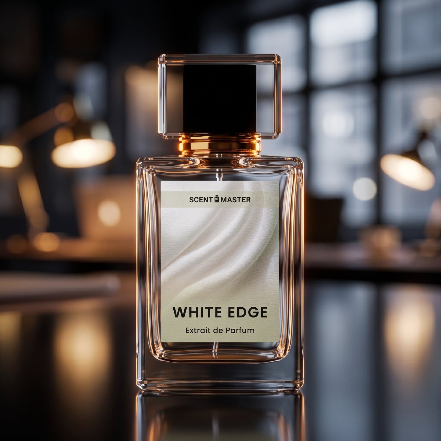 Cinematic photo of White Edge Fresh Woody Mens Perfume bottle