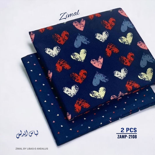 Zimal by Libas-e-Andalus | 2 Pcs Floral Mid Summer - ZAMP-2108