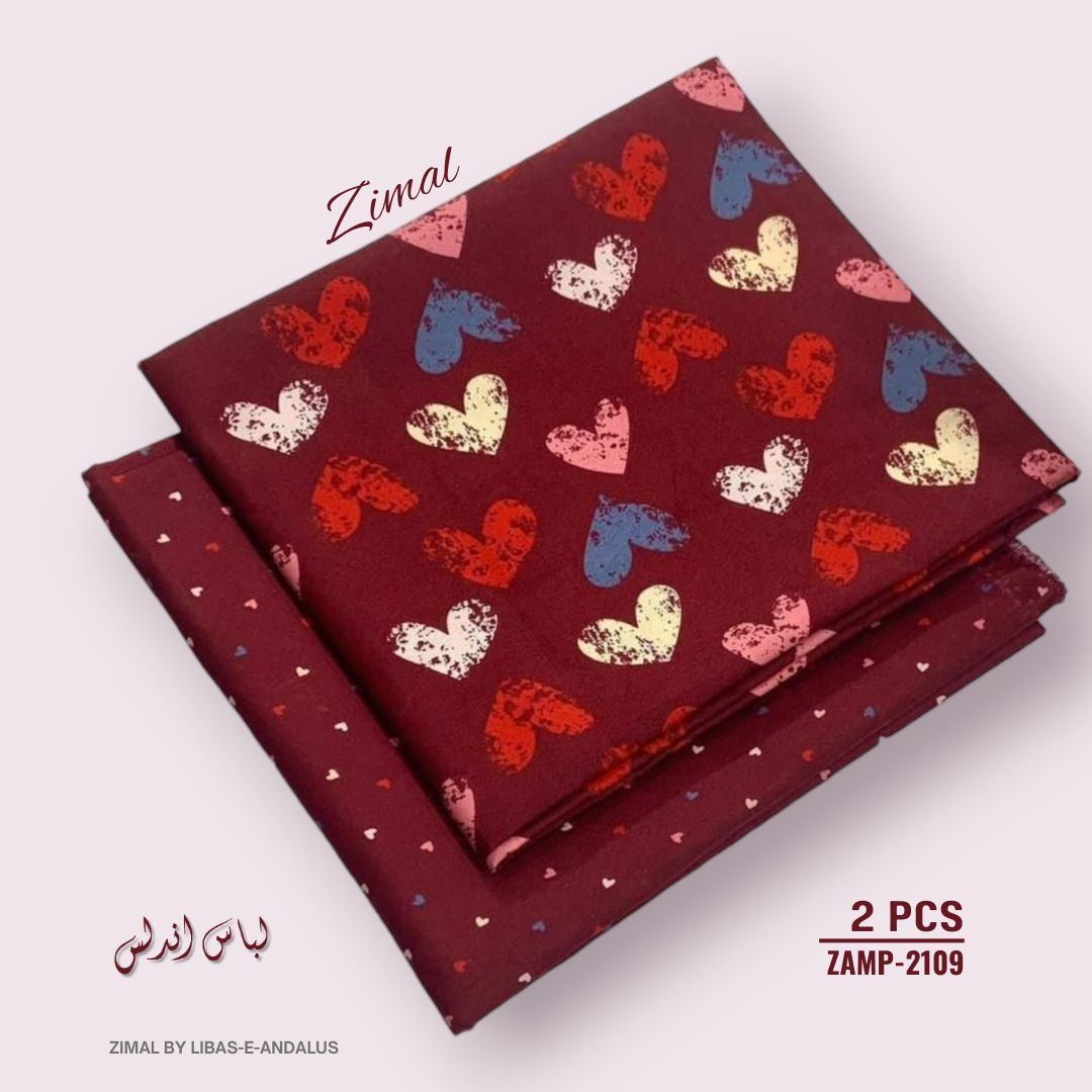 Zimal by Libas-e-Andalus | 2 Pcs Floral Mid Summer - ZAMP-2109