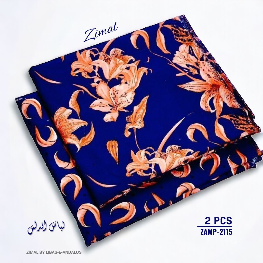 Zimal by Libas-e-Andalus | 2 Pcs Floral Mid Summer - ZAMP-2115