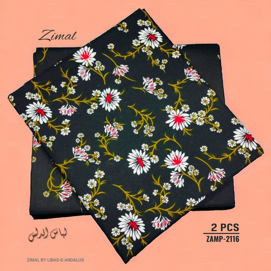 Zimal by Libas-e-Andalus | 2 Pcs Floral Mid Summer - ZAMP-2116