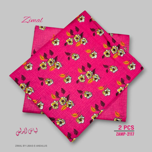 Zimal by Libas-e-Andalus | 2 Pcs Floral Mid Summer - ZAMP-2117