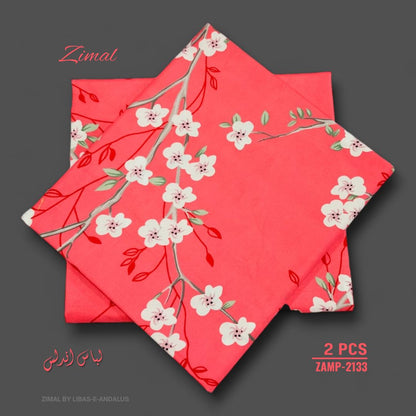 Zimal by Libas-e-Andalus | 2 Pcs Floral Mid Summer - ZAMP-2133