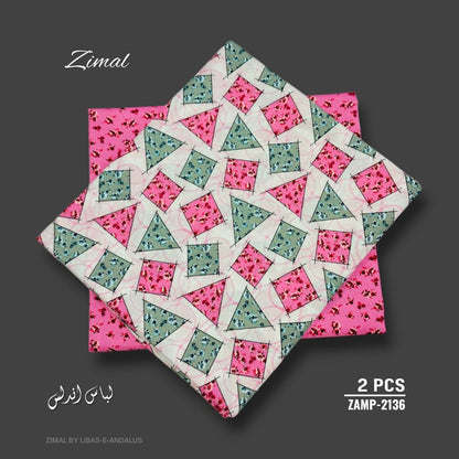 Zimal by Libas-e-Andalus | 2 Pcs Floral Mid Summer - ZAMP-2136