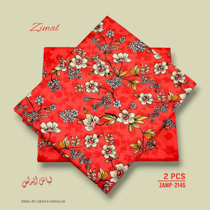 Zimal by Libas-e-Andalus | 2 Pcs Floral Mid Summer - ZAMP-2145