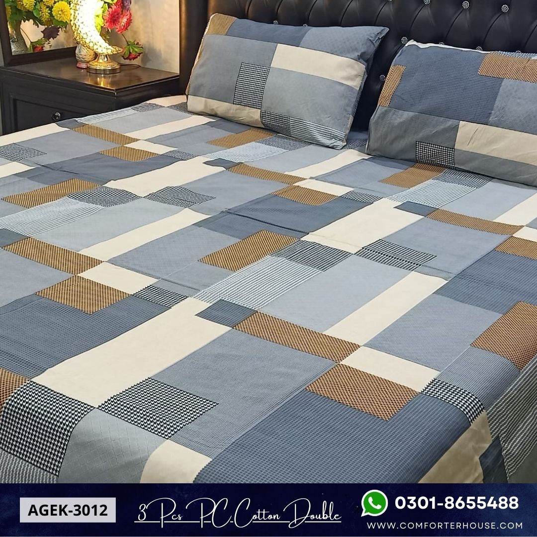 Comforter House | Pure Cotton Bed Sheet | Double Bed | King Size | Export Quality