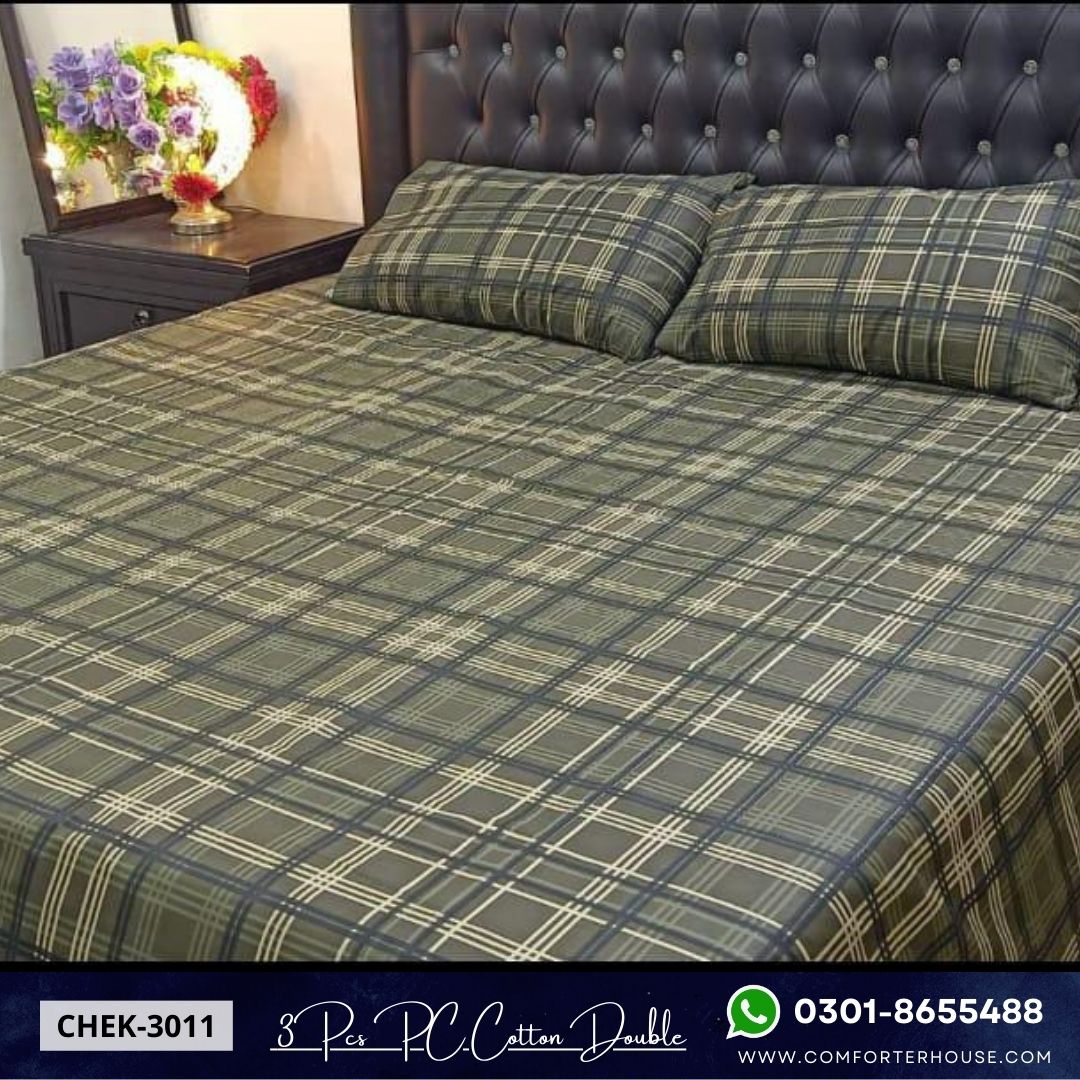 Comforter House | Pure Cotton Bed Sheet | Double Bed | King Size | Export Quality