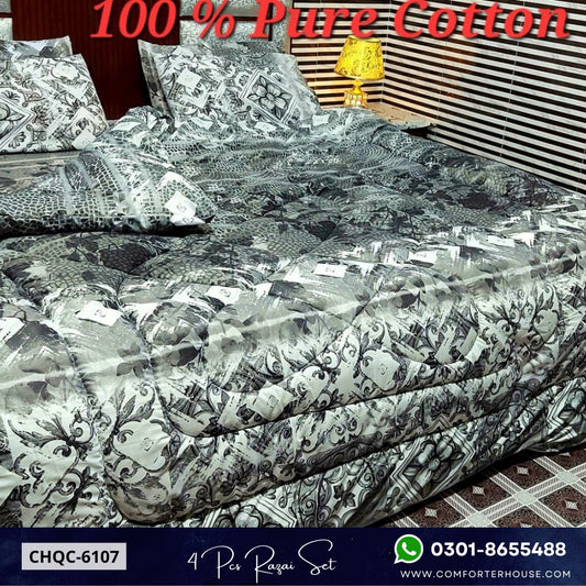 Comforter House | Pure Cotton Vicky Razai Set | Double Bed | King Size | CHQC-6107