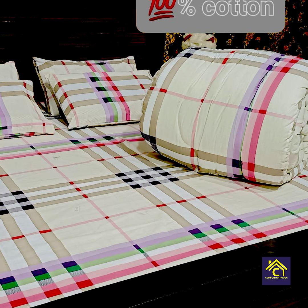 Comforter House | Pure Cotton Vicky Razai Set | Double Bed | King Size | CHQC-6015