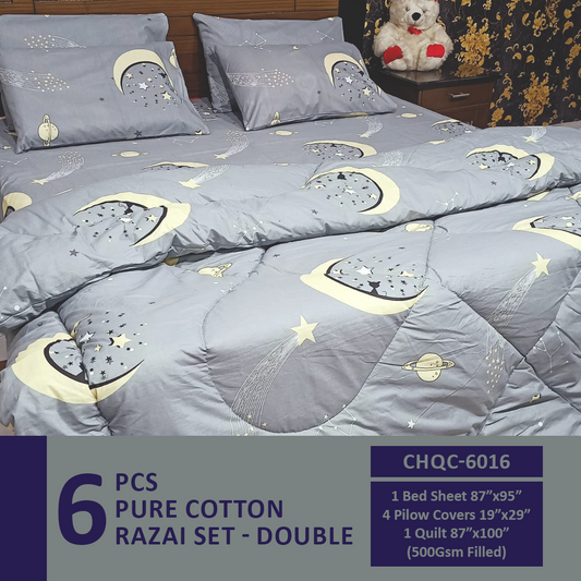 Comforter House | Pure Cotton Vicky Razai Set | Double Bed | King Size | CHQC-6016
