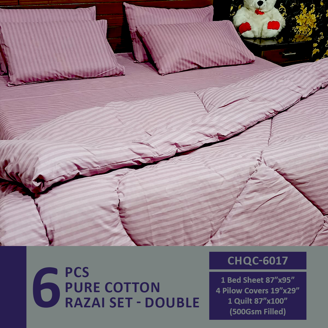 Comforter House | Pure Cotton Vicky Razai Set | Double Bed | King Size | CHQC-6017