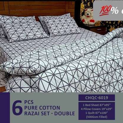 Comforter House | Pure Cotton Vicky Razai Set | Double Bed | King Size | CHQC-6019