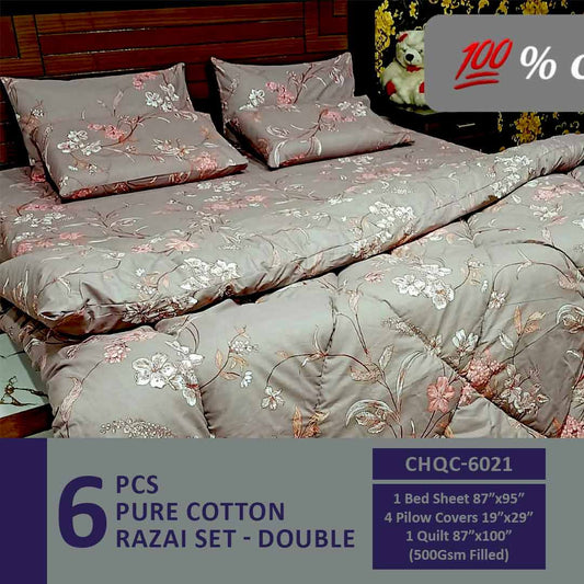 Comforter House | Pure Cotton Vicky Razai Set | Double Bed | King Size | CHQC-6021