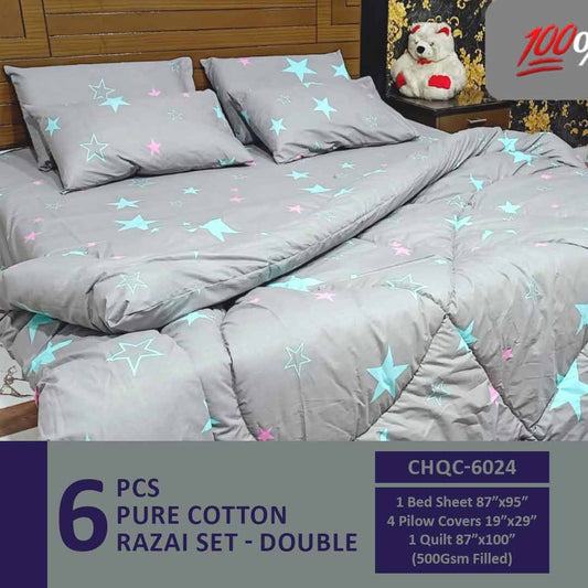 Comforter House | Pure Cotton Vicky Razai Set | Double Bed | King Size | CHQC-6024