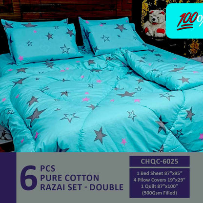 Comforter House | Pure Cotton Vicky Razai Set | Double Bed | King Size | CHQC-6025