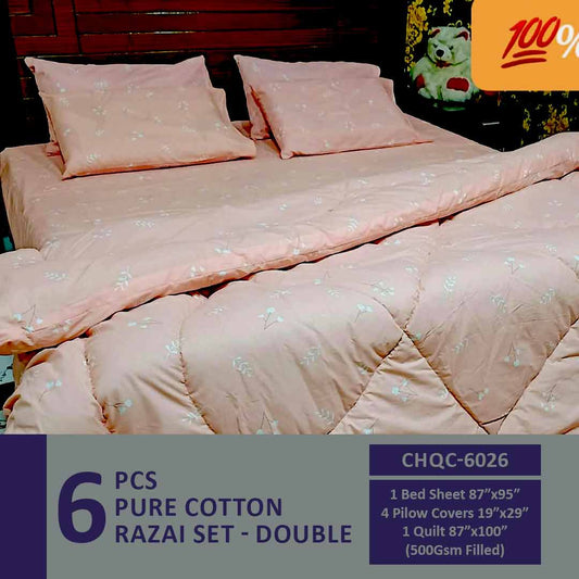 Comforter House | Pure Cotton Vicky Razai Set | Double Bed | King Size | CHQC-6026