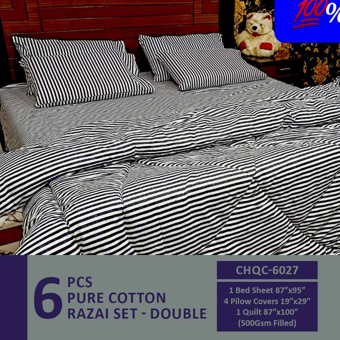 Comforter House | Pure Cotton Vicky Razai Set | Double Bed | King Size | CHQC-6027