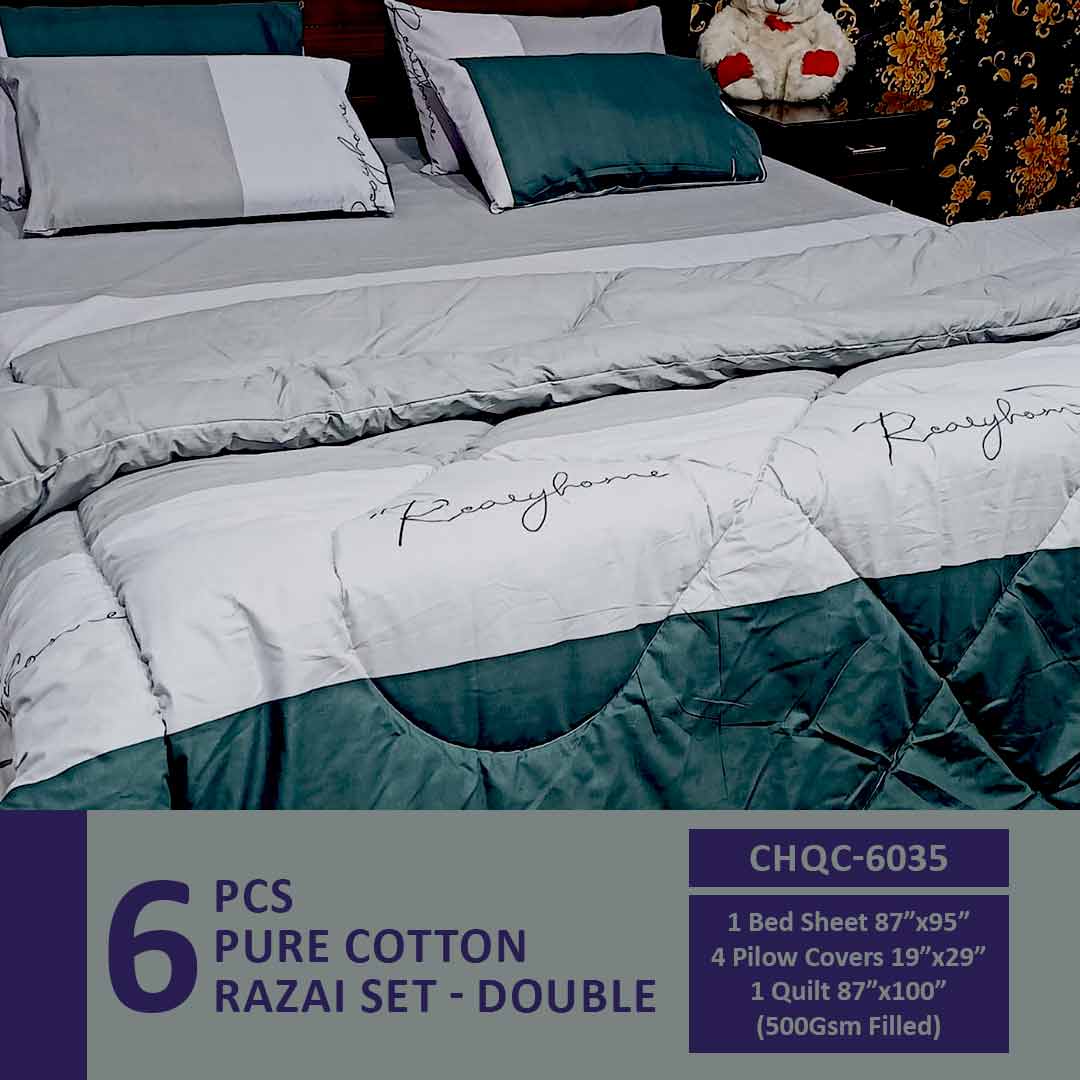 Comforter House | Pure Cotton Vicky Razai Set | Double Bed | King Size | CHQC-6035