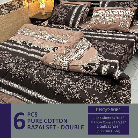 Comforter House | Pure Cotton Vicky Razai Set | Double Bed | King Size | CHQC-6061