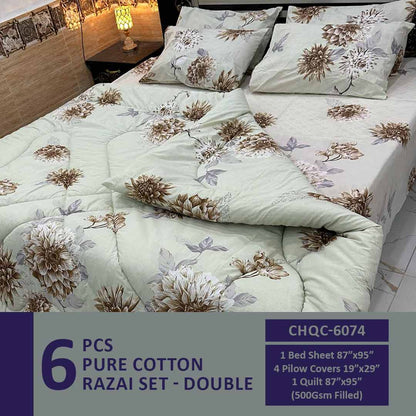 Comforter House | Pure Cotton Vicky Razai Set | Double Bed | King Size | CHQC-6074