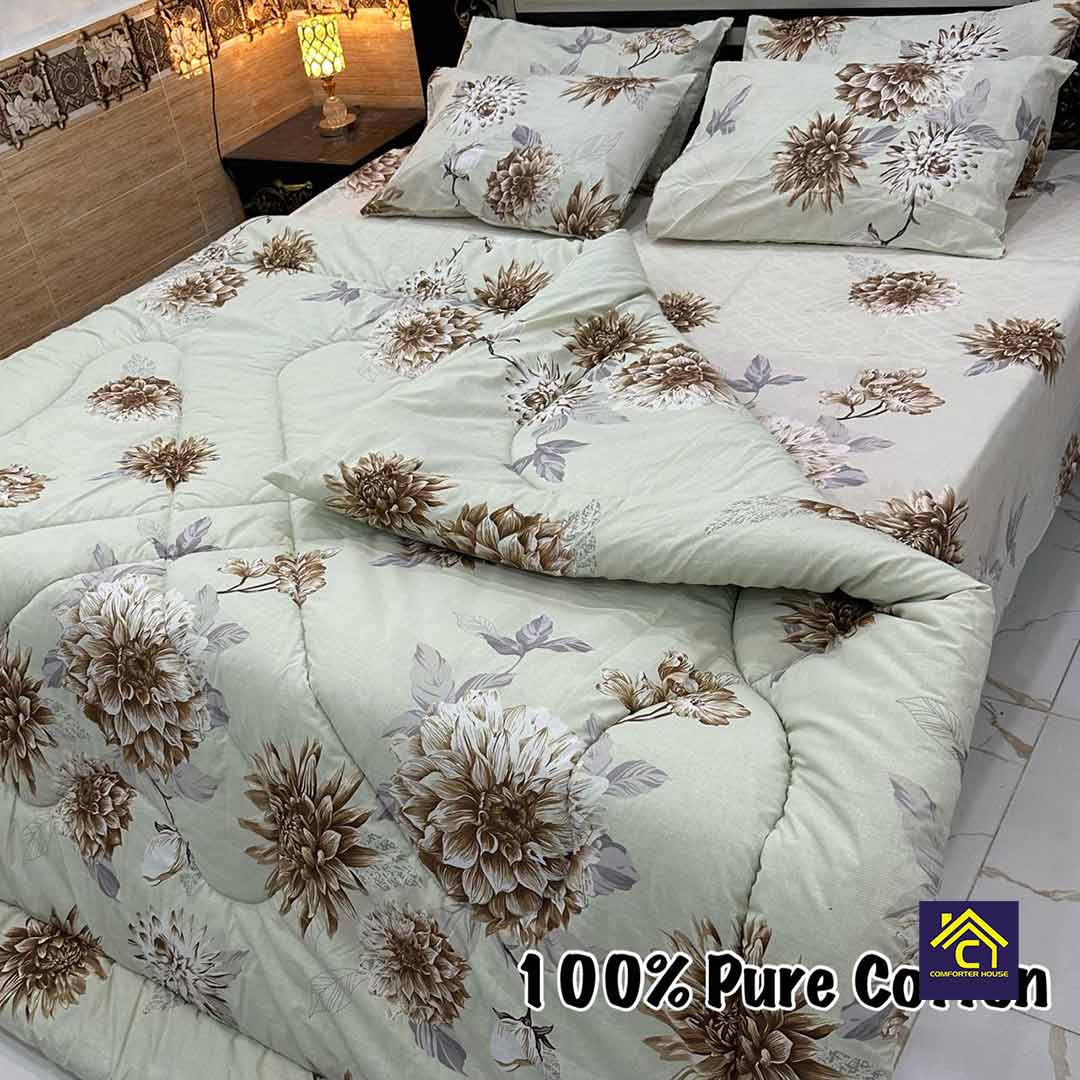 Comforter House | Pure Cotton Vicky Razai Set | Double Bed | King Size | CHQC-6074