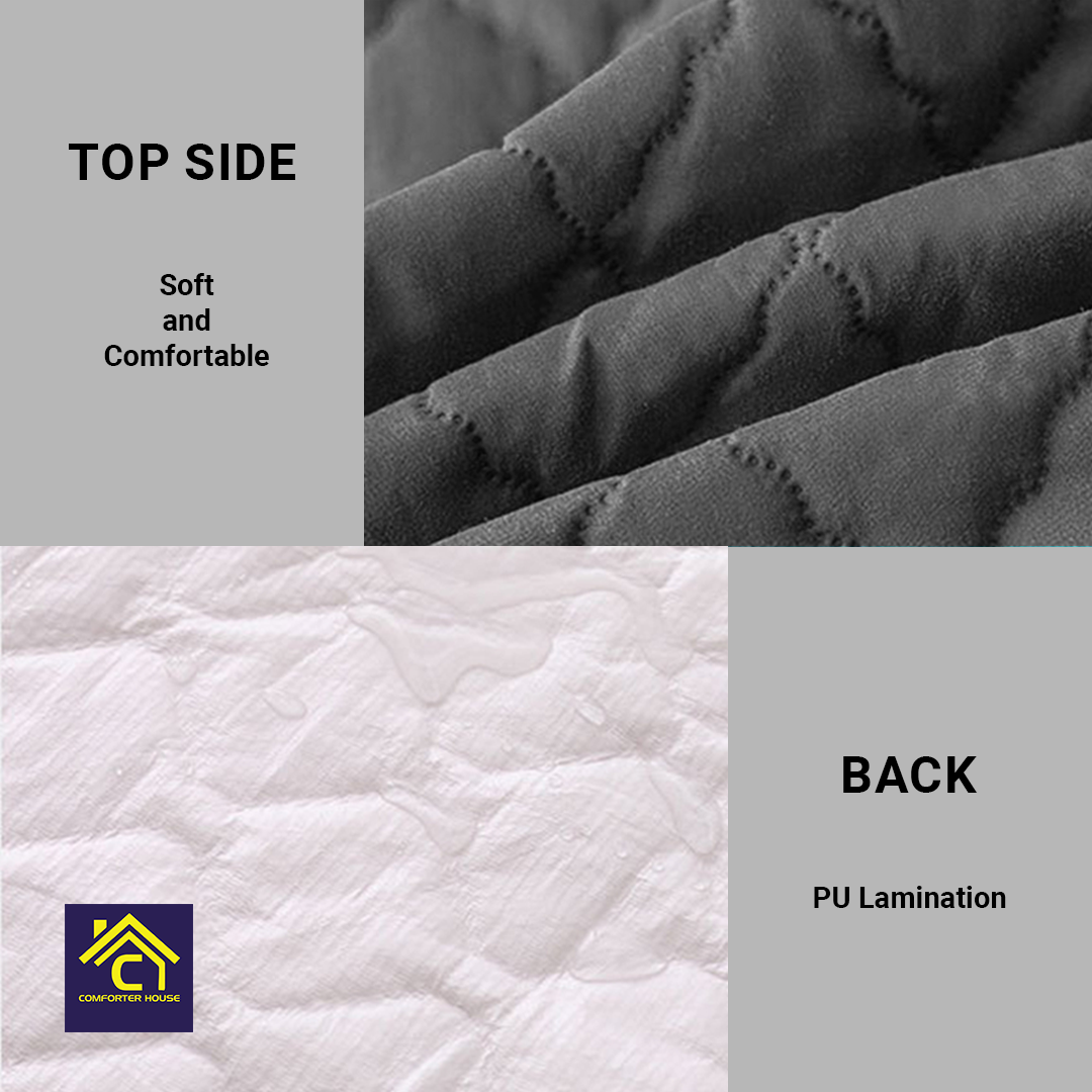 Comforter House | Quilted Waterproof Mattress Cover | Protector | Double Bed | King Size