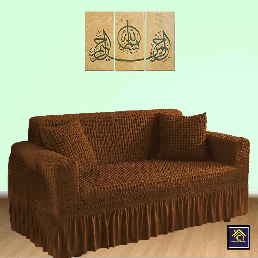 Comforter House | Turkish Style Sofa Cover | Couch Cover | Brown