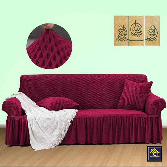 Comforter House | Turkish Style Sofa Cover | Couch Cover | Maroon