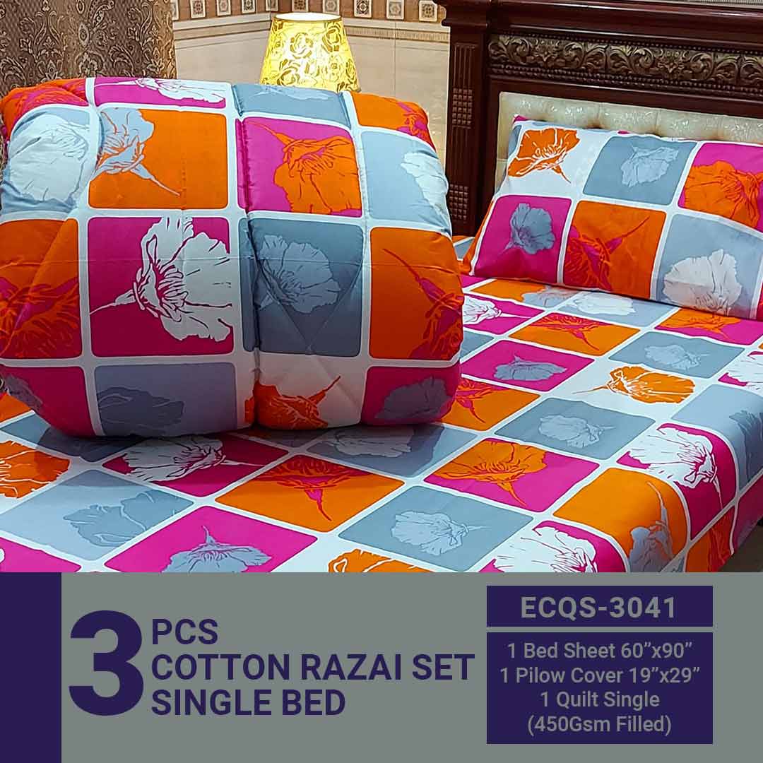 Comforter House | Vicky Razai Set | Single Bed | Standard Size | ECQS-3041