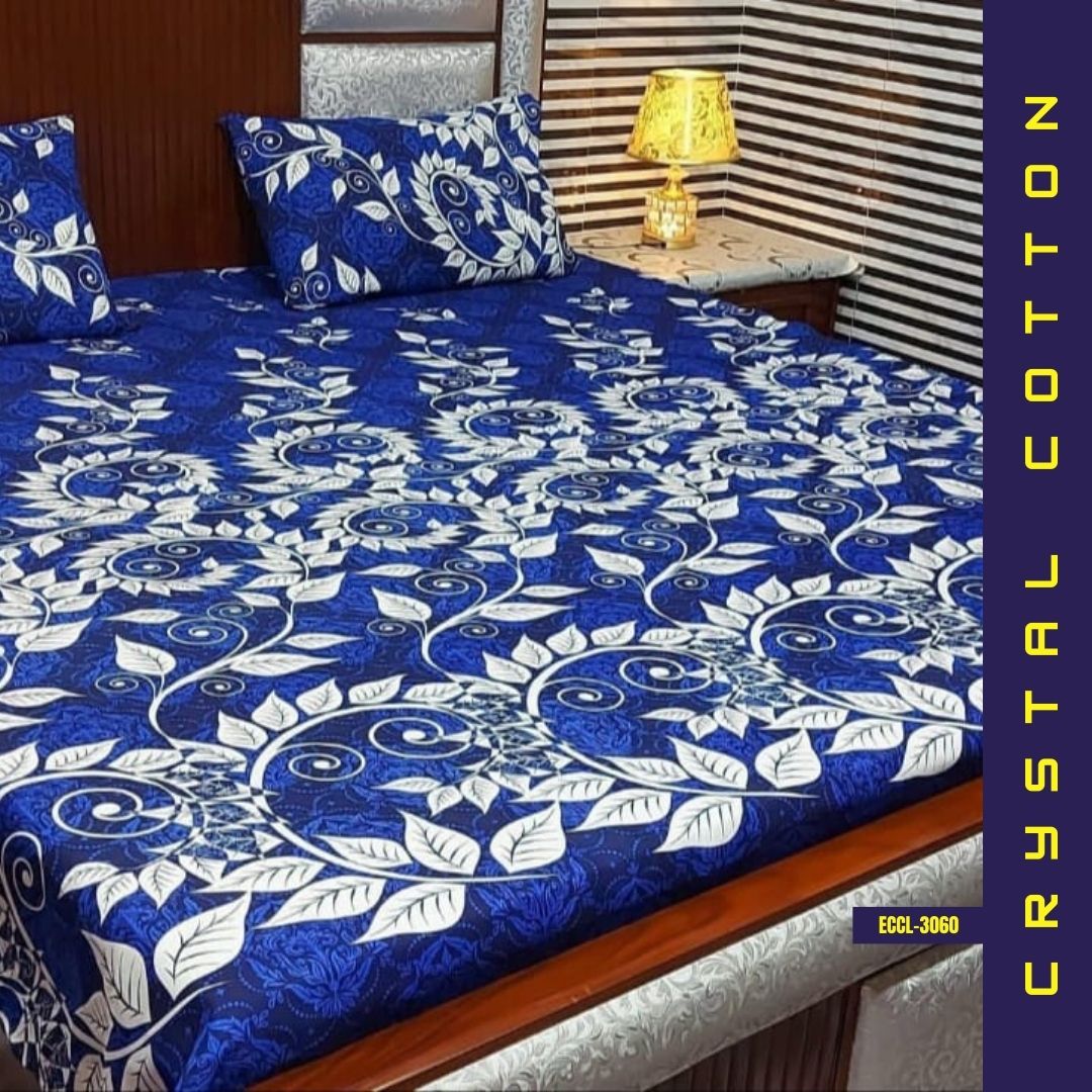 Crystal Cotton Bed Sheet | Double Bed | King Size | ECCL-3060
