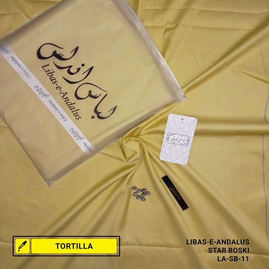 Libas-e-Andalus Star Boski Unstitched Suit for Men | Tortilla | LA-SB-11