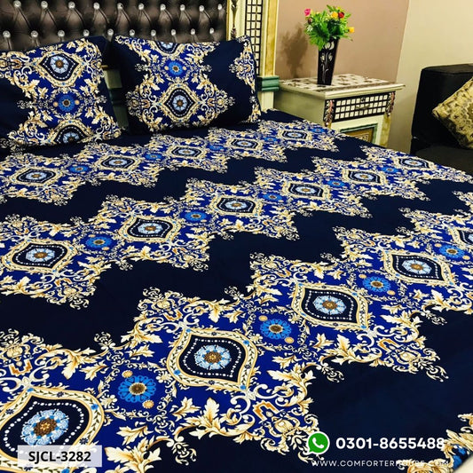 Comforter House | Crystal Bedsheet | Double Bed | King Size | SJCL-3282