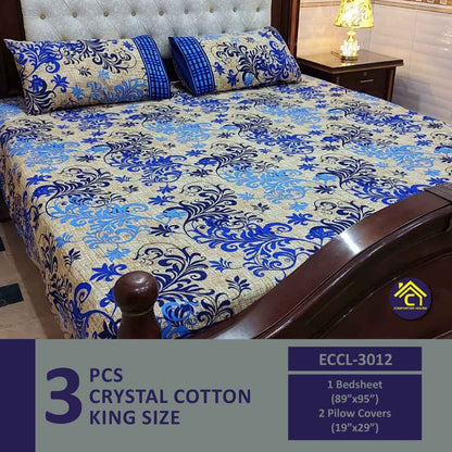 Comforter House | Crystal Bedsheet | Double Bed | King Size | ECCL-3012