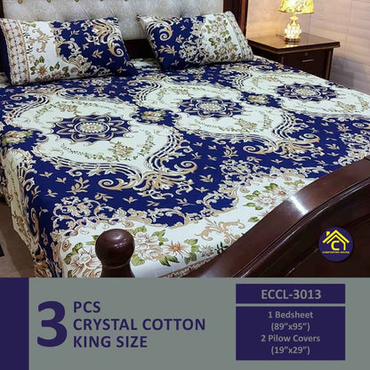 Comforter House | Crystal Bedsheet | Double Bed | King Size | ECCL-3013