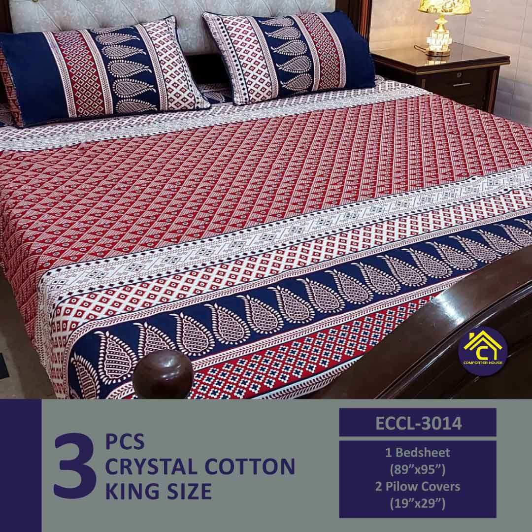 Comforter House | Crystal Bedsheet | Double Bed | King Size | ECCL-3014