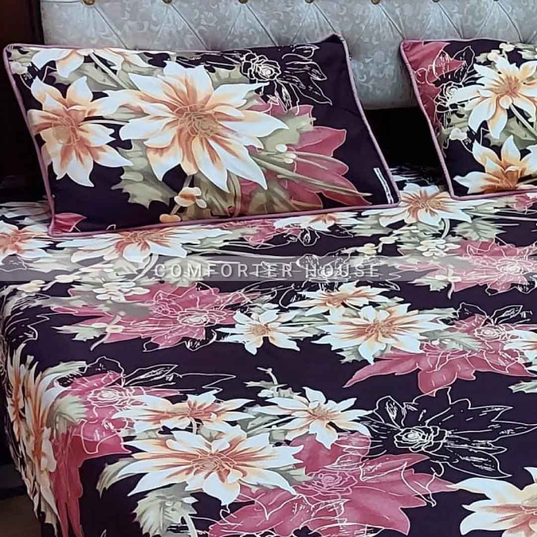 Comforter House | Crystal Bedsheet | Double Bed | King Size | ECCL-3015