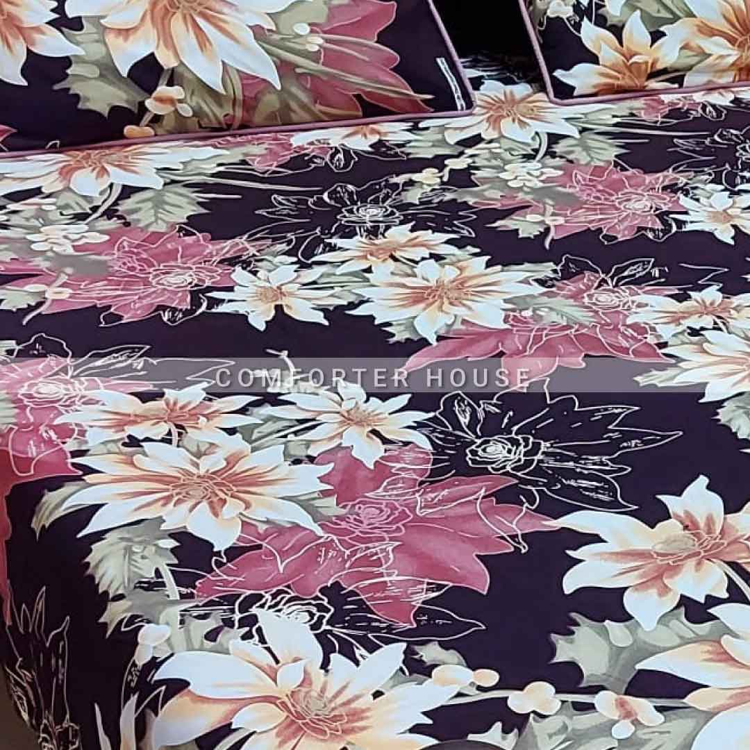 Comforter House | Crystal Bedsheet | Double Bed | King Size | ECCL-3015