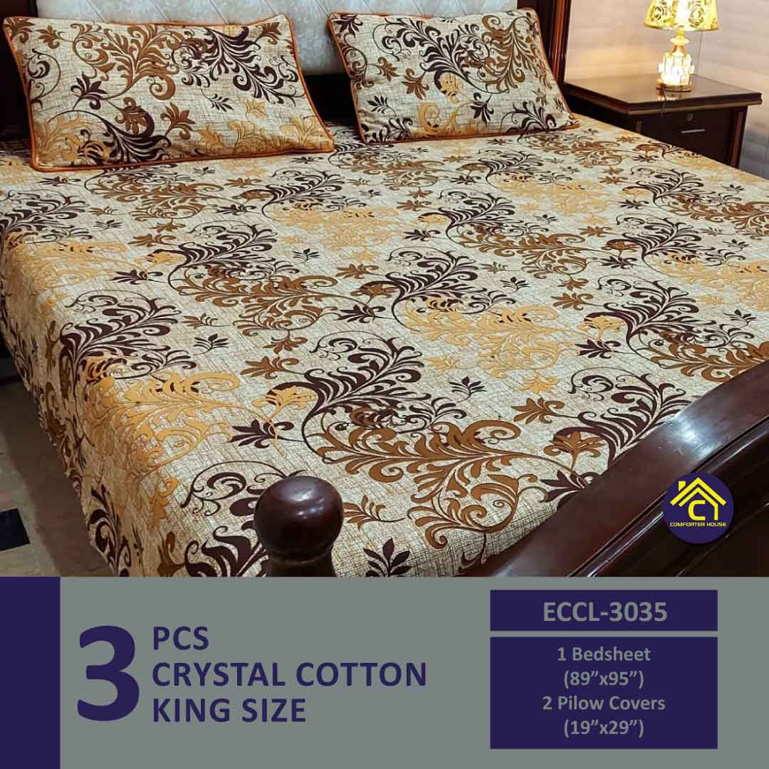 Comforter House | Crystal Bedsheet | Double Bed | King Size | ECCL-3035