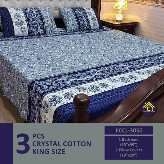 Comforter House | Crystal Bedsheet | Double Bed | King Size | ECCL-3050