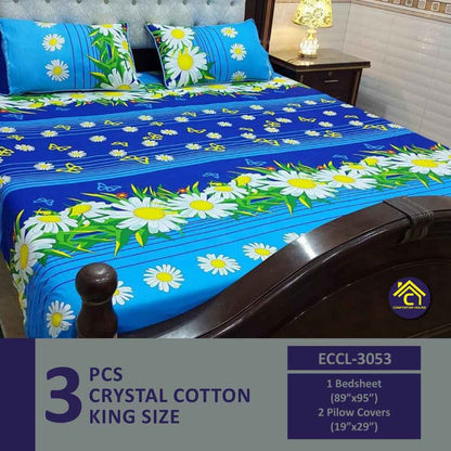 Comforter House | Crystal Bedsheet | Double Bed | King Size | ECCL-3053