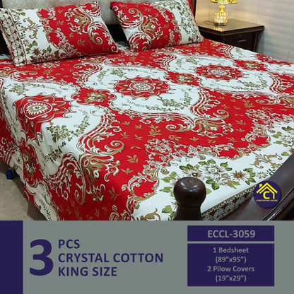 Comforter House | Crystal Bedsheet | Double Bed | King Size | ECCL-3059